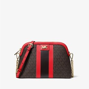 Large Logo Stripe Dome Crossbody Bag